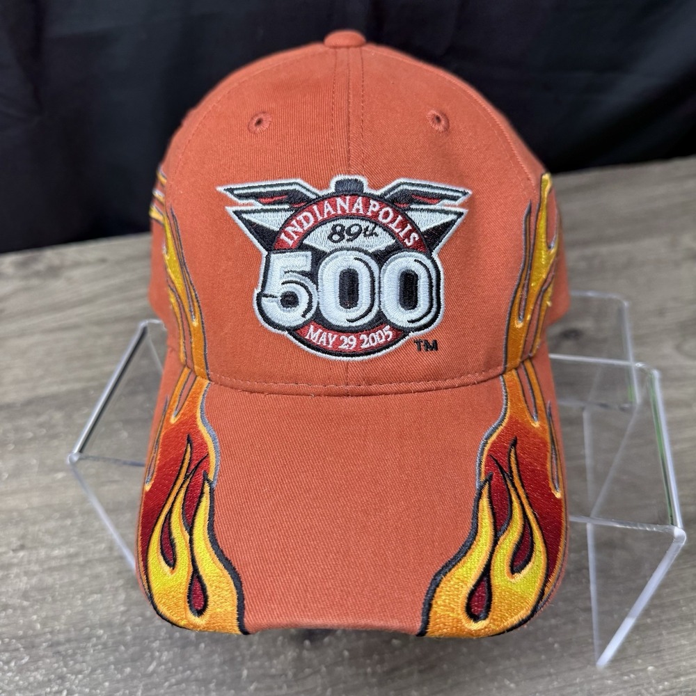 Vtg 2005 89th Indy 500 Indianapolis Motor Speedway Flame Fire Baseball Hat